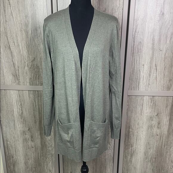 Matty M The Boyfriend Olive Green Cardigan Sweater Women's L - Picture 1 of 10